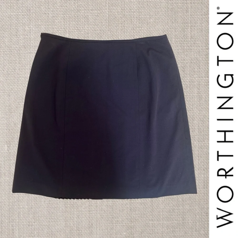 Worthingtons Works Brown Stretch Separates Pleated‎ Skirt, Size 12, MSRP $62 - Picture 2 of 5